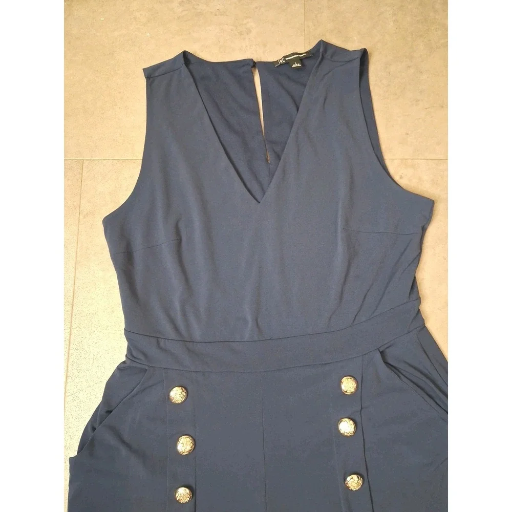 INC Jumpsuit Romper Large Wide Leg Workwear Office Brunch - Picture 4 of 12